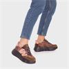 Wonders Roma Platform Mesh Trainer - Cognac Croc